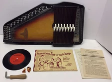 Vintage RBI Rhythm Band ChromAharP Autoharp Zither 15 Chord 36 String Sunburst