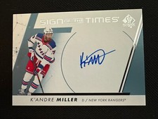 2022-23 SP Authentic Hockey K’Andre Miller #SOTT-KM Sign Of The Times