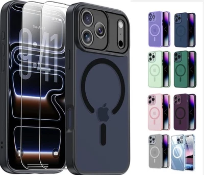 TRANSPARENT KLARE SILIKON HÜLLE FÜR IPHONE 15 14 13 12 11 PRO MAX Handy Hülle / 2x 9H Glas für iPhone 17 Air 16 15 14 13 12 Pro TPU Magsafe Case