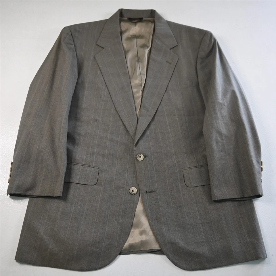 De Colección Hecho en EE. UU. Corbin 44S 36x29 Marrón Tostado Rayas Lana Hombres Chaqueta Pantalones Traje Foto 2 de 4