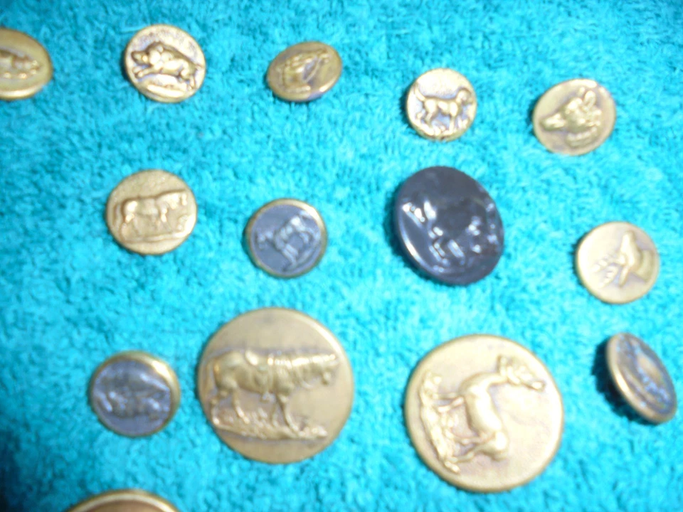 lot de 27 boutons chasse vénerie équipage laiton - Photo 3/4