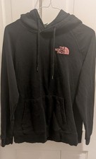 The North Face Black Pullover Hoodie With Pink Writing Woman's Medium