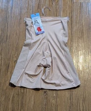 Spanx Assets Luxe & Lean Metallic Mid-Thigh Shaper XL Rose Dust 2524 NWT B25