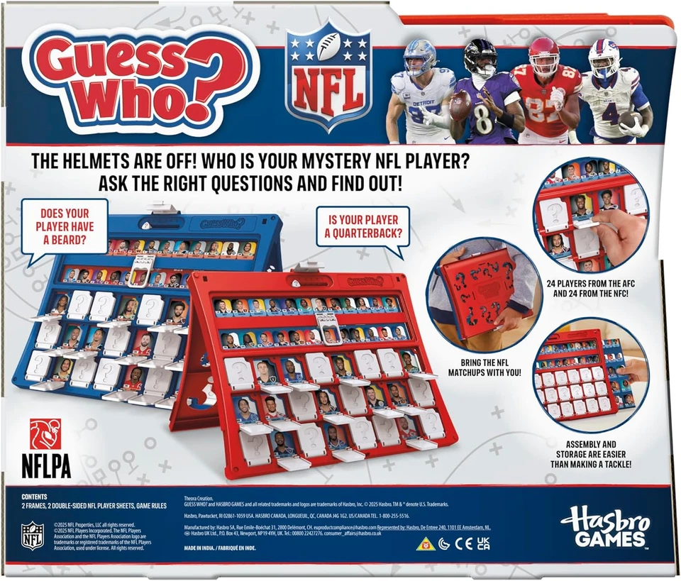 Guess Who? NFL Edition Board Game | Officially Licensed NFL Game for Kids and Fa - Image 2 of 4