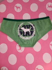 Rare VTG VS PINK Graphic Cotton Low Rise Button Hipster Panty Size Sm