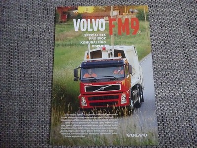 Volvo FM9 Müllwagen LKW Truck Prospekt Brochure 1985 Czech selten rare