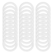 100Pcs 1" Dream Catcher Rings DIY Craft Macrame Wreath Floral Hoop White Plastic