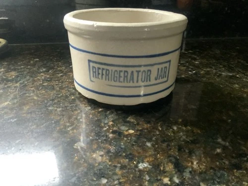 REDWING CROCK PRIMITIVE STONEWARE REFRIGERATOR BOWL