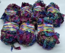 Wendy Shimmer Knitting Yarn wool shade 2058 petrol rainbow 7 x 50g discontinued