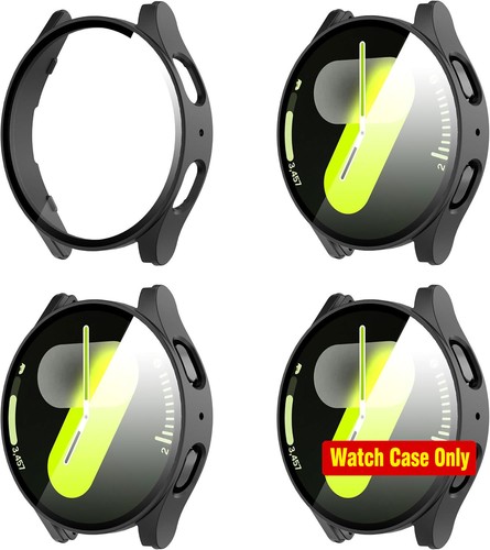 4-Pack PC Bumper Case with HD Tempered Glass For Samsung Galaxy Watch 7 40mm