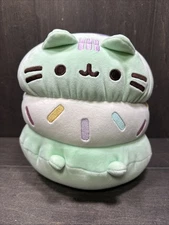 Pusheen The Cat Mint Green 9" Large Ice Cream Sandwich Sprinkles Plush Gund