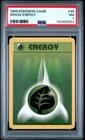 1999 POKEMON BASE SET UNLIMITED #99 GRASS ENERGY PSA 7