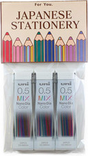 Uni Mechanical Pencil Lead 0.5Mm, Color Mix, 20 Leads X 3 Packs Total 60 Leads