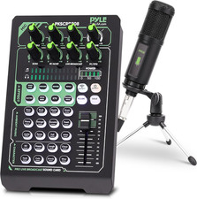 Portable Bluetooth Live Broadcast Sound Card Pro Audio Interface DJ Mixer Conden