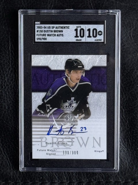 2003-04 SP Authentic Future Watch Rookie RC Dustin Brown /900 #150 SGC Gem 10