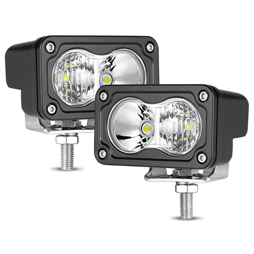 2X 3" 40W Cube Pods LED Light Bar Driving Reverse Combo Offroad 4WD E-bike Motor