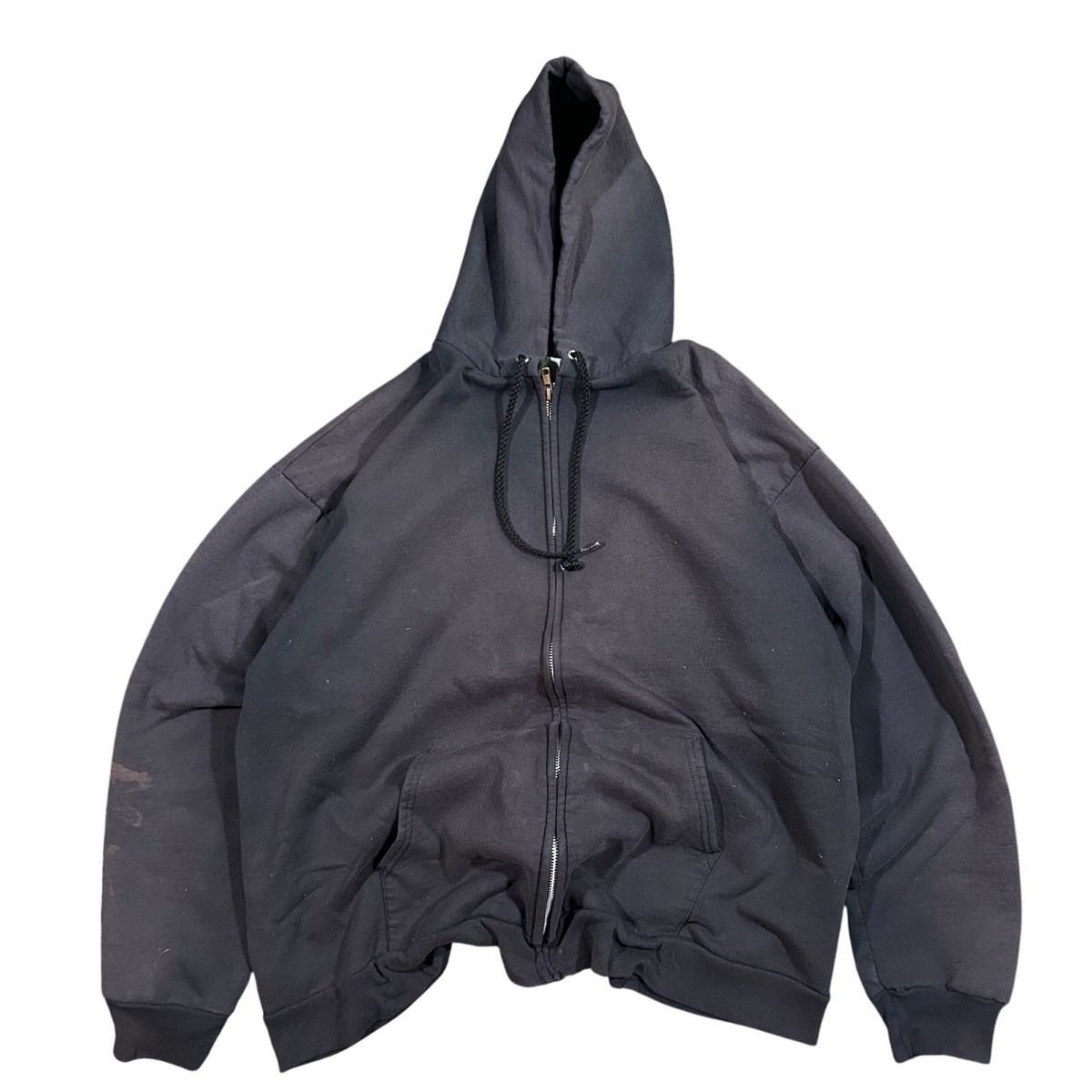 トップス - 90s archive fade zip hoodie Vintage 90s Full Zip Black Sun Faded Hoodie Sweatshirt | eBay