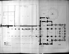 Antique Old Print Builder 1896 Architecture Ground Plan Dore Abbey England