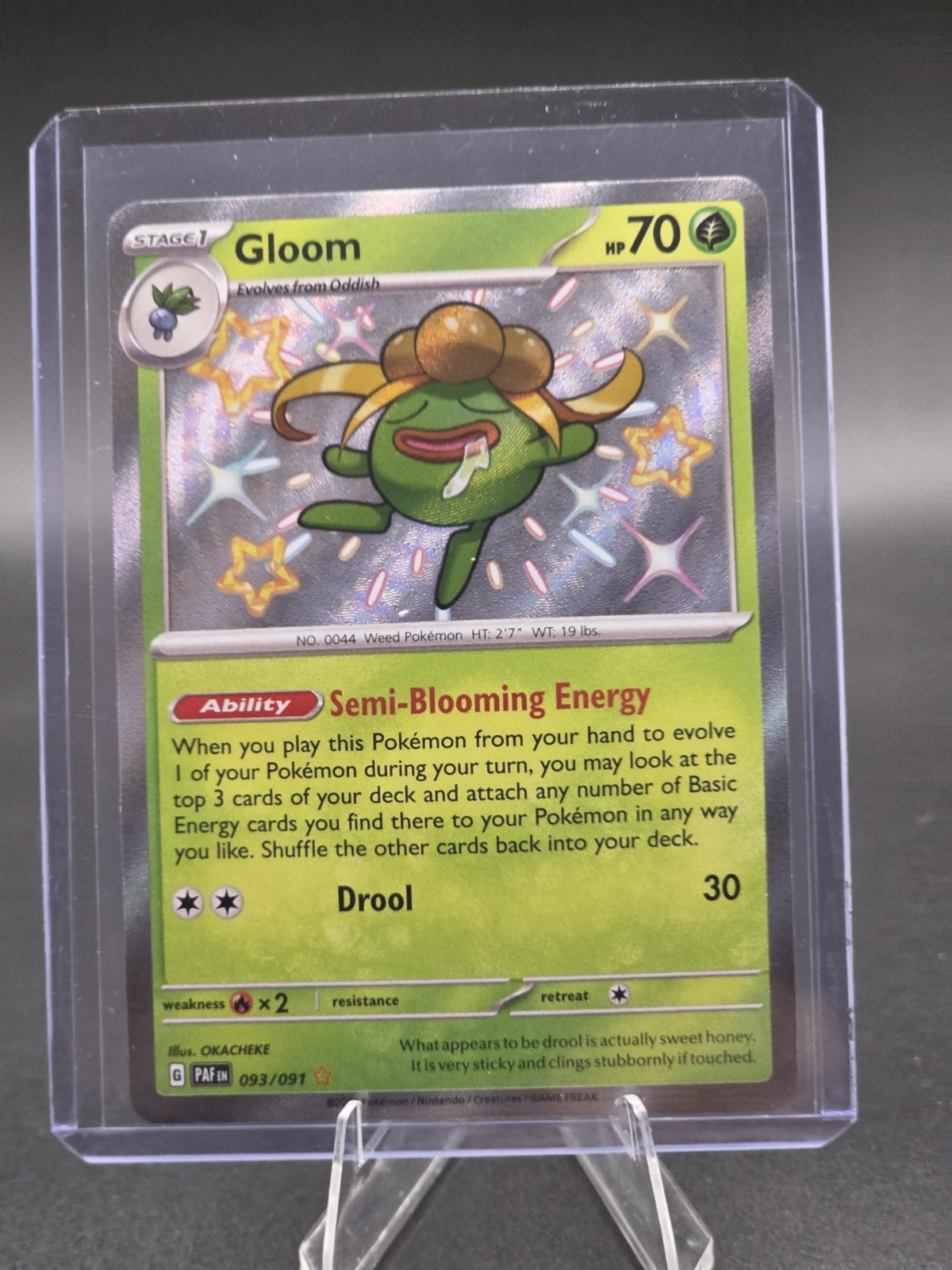2024 Pokémon PALDEAN FATES SHINY RARE HOLO GLOOM 093/091🔥🔥🔥