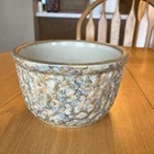 Vintage Red Wing Pottery 7” Ribbed Spongeware Mixing Bowl Oven Ware