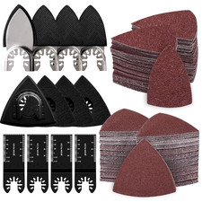 162Pcs Oscillating Tool Sanding Pads Kit, 4Pcs Triangle Sanding Pads, 4Pcs Finge