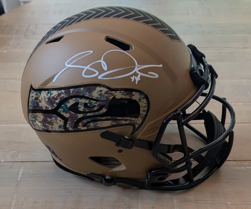 Sam Darnold Signed Authentic Salute To Service FS Helmet Fanatics Seahawks Auto