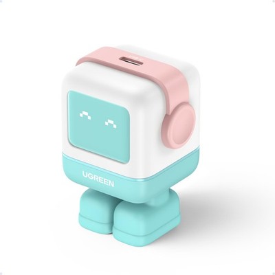 UGREEN Uno 30W USB C Charger Block, Compact Nexode Robot GaN Fast Pink Blue 