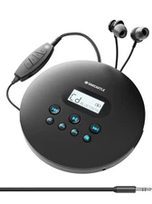 Oakcastle CD100 Rechargeable Bluetooth CD Player Portable Black
