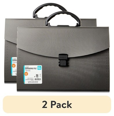 2-Pack 26 Pocket Expanding File Folder Legal Size Black Document Organizer