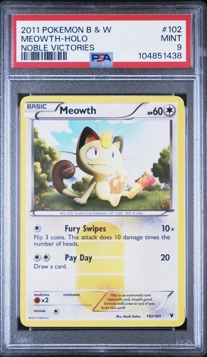 Meowth graded PSA 9 for sale on eBay