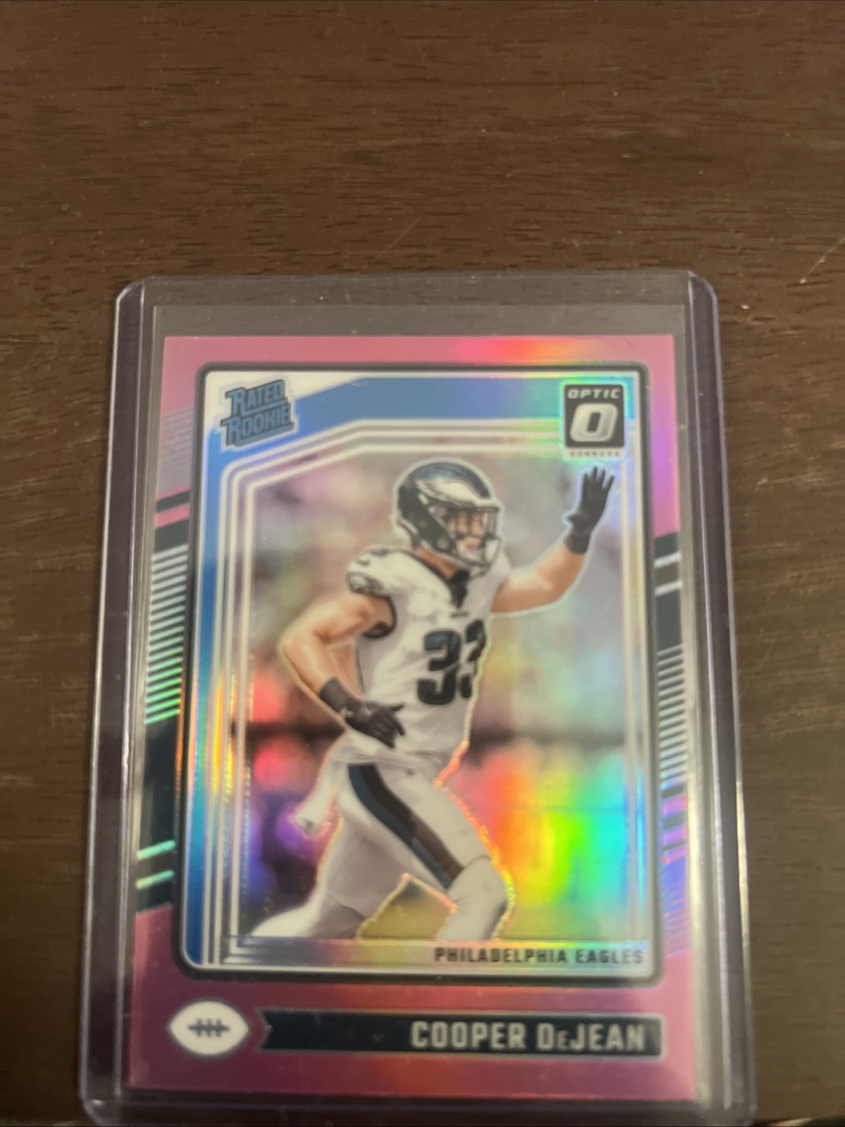 2024 Panini Donruss Optic - Rated Rookie Cooper DeJean #221 Pink Prizm (RC)