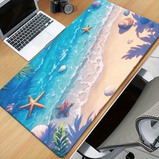 40 90cm Beach Scene with Starfish and Sand XXL Mouse Pad Non-Slip Rubber B