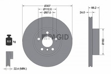 2x PAGID Bremsscheibe 56268NHC für BMW 3er G20 G80 G28 Touring G21 G81 Van 4er