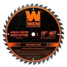 10" 40-Tooth Carbide-Tipped Professional Woodworking Saw Blade Miter Table Saws