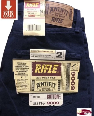 JEANS-pantaloni-Uomo RIFLE-100%COTONE PESANTE- mod.9009- VINTAGE-PREZZO -75%