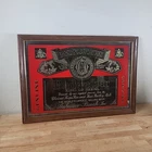 Vintage Budweiser Mirror Bar Sign Wood Frame - King of Beers - 26x18 Nos