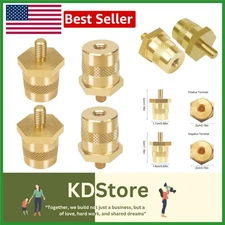 4pcs Auto Battery Terminal Connectors Brass Top Post Extender Adapter High Co...