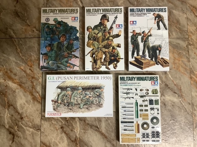 S Figures Soldiers German & U.s. Army Ww2 Tamiya 5 Kits Panz