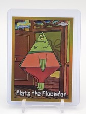 FLATS THE FLOUNDER 2025 TOPPS CHROME SPONGEBOB GOLD REFRACTOR /50 #32 Q4832