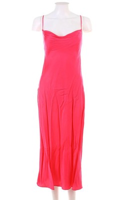 Massimo Dutti Abendkleid Cocktailkleid Satin S pink