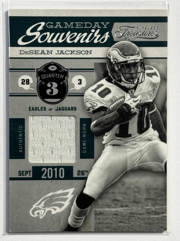 2011 Panini Game Day SOUVENIRS/250 Desean Jackson Game/Worn #3 Eagles - Image 2 of 4