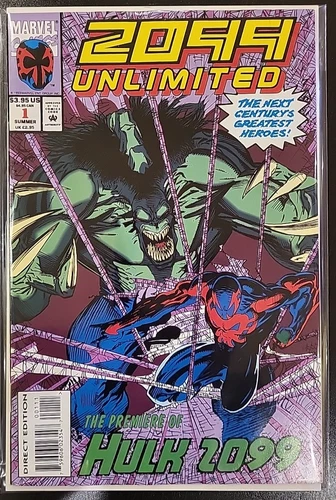 Vintage Summer 1993 2099 Unlimited #1 Marvel Comic Book Hulk Direct Edition