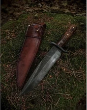 Custom Handmade Carbon Steel Fixed Blade Bowie Knife Hunting Survival Camping