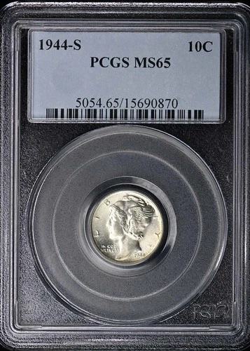 1944-S 10C Mercury Dime PCGS MS65