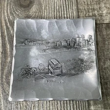 Wendell August Forge, Tray, Coaster, Pittsburgh, Incline, Point 4.5"