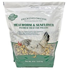 Pecking Order 8 Pound Mealworm Sunflower Treat for Chickens with Omega 3