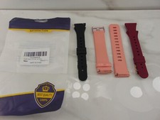 Fitbit Smart Watch 2 Bands NEW BURGUNDY AND BLACK RUBBER 1 used pink rubber