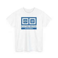 Train Enthusiast Gift, EMD Diesel-Electric Locomotive Unisex Heavy Cotton Tee