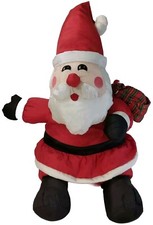 International Silver Co Santa Claus Nylon Soft Plush Stuffed 18" 1993 Vintage