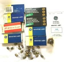 GE Sylvania Miniature Lamp Lot of 80, 328, 53, 1819, 1820, 334, 44 New